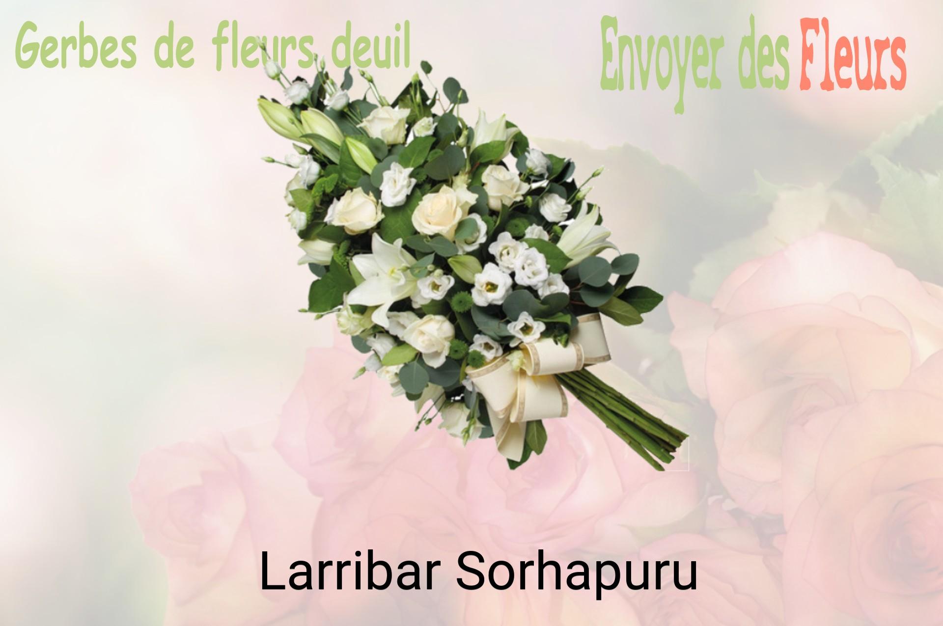 Gerbe de fleurs de deuil livrée à Larribar-Sorhapuru